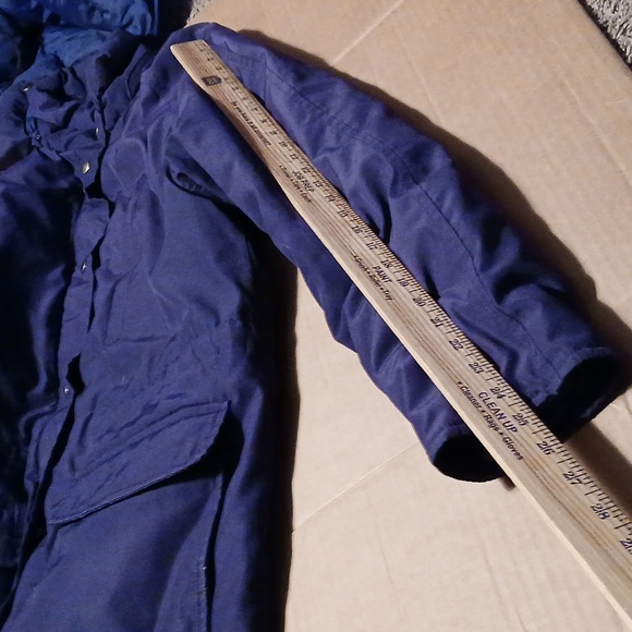 Eddie Bauer Men's Size Medium Blue Goose Down Hooded Jacket - Picture 7 of 7